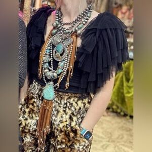 Free People Kill the Lights Tulle Bodysuit